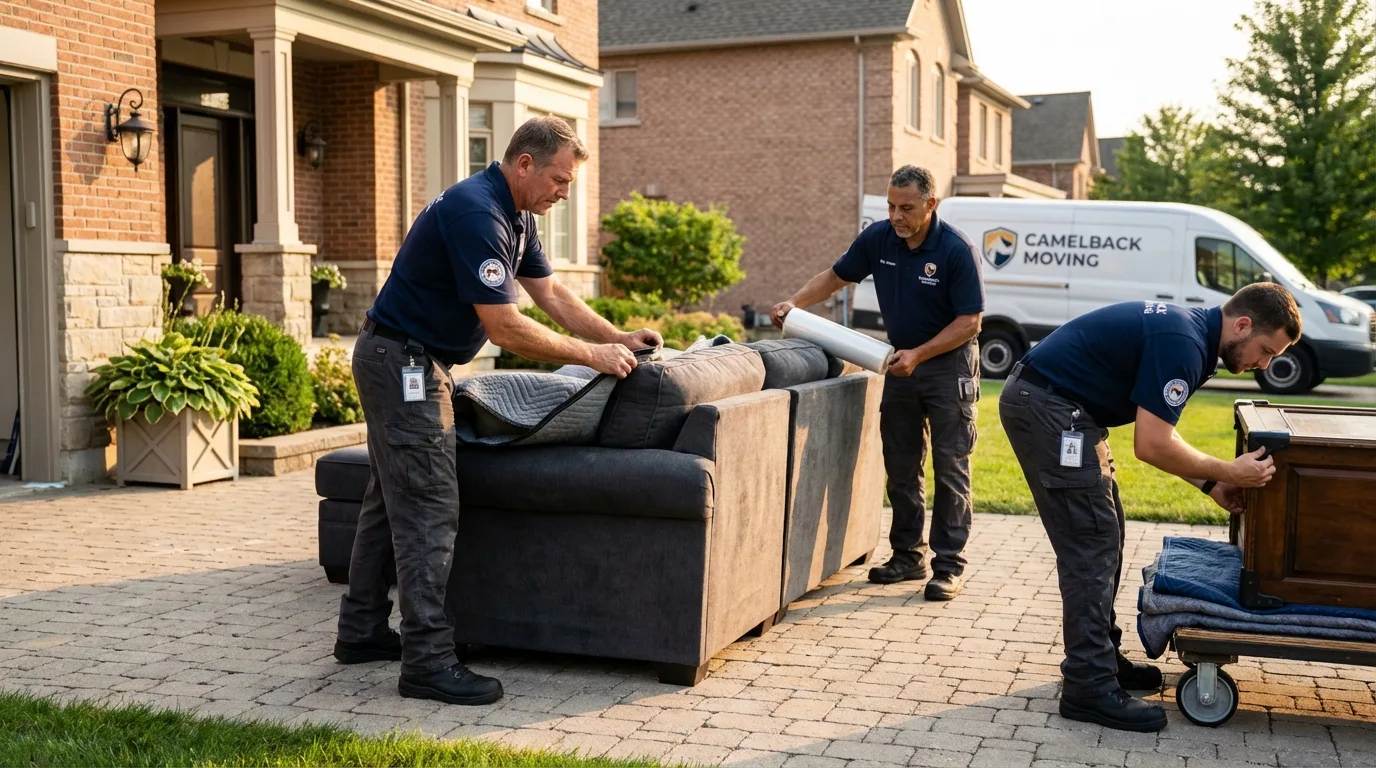 Large estate moving crew wrapping furniture in Vanceburg, KY